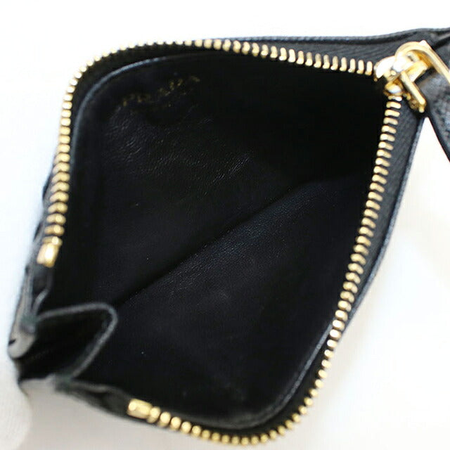中古 プラダ 小銭入れ レディース ブランド PRADA サフィアーノ トライアングル カードケース 1MC086 QHH F0002 ブラック USDPR119374011