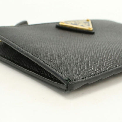 中古 プラダ 小銭入れ レディース ブランド PRADA サフィアーノ トライアングル カードケース 1MC086 QHH F0002 ブラック USDPR119374011