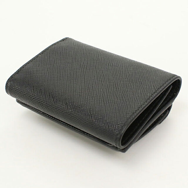 中古 プラダ 三つ折り財布 三折財布 コンパクト レディース ブランド PRADA  サフィアーノレザー財布 1MH021 QWA F0002 ブラック USDPR119375011
