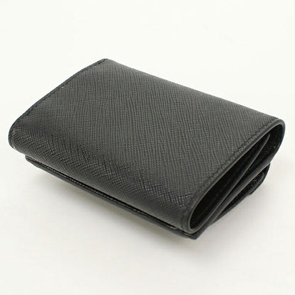 中古 プラダ 三つ折り財布 三折財布 コンパクト レディース ブランド PRADA  サフィアーノレザー財布 1MH021 QWA F0002 ブラック USDPR119375011