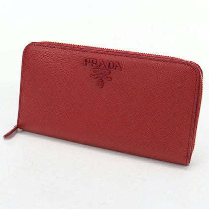 中古 プラダ 長財布ラウンドファスナー レディース ブランド PRADA サフィアーノレザー  レザー 1ML506 2EBW F068Z レッド USDPR119417011