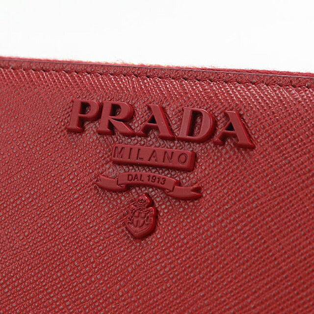 中古 プラダ 長財布ラウンドファスナー レディース ブランド PRADA サフィアーノレザー  レザー 1ML506 2EBW F068Z レッド USDPR119417011