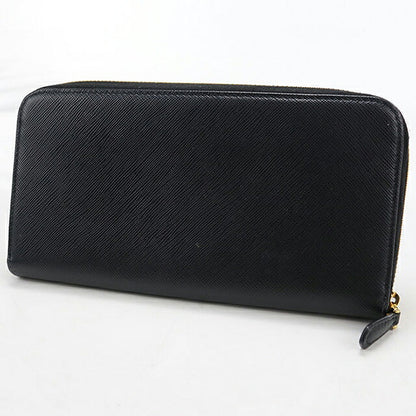 中古 プラダ 長財布ラウンドファスナー レディース ブランド PRADA サフィアーノレザー  レザー 1ML506 ブラック USDPR119428011