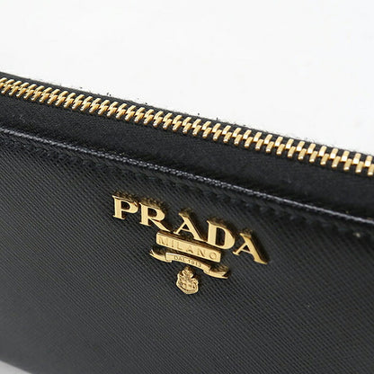 中古 プラダ 長財布ラウンドファスナー レディース ブランド PRADA サフィアーノレザー  レザー 1ML506 ブラック USDPR119428011