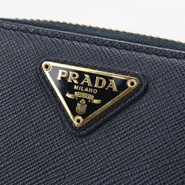 中古 プラダ 小銭入れ レディース ブランド PRADA サフィアーノトライアングル コインケース レザー ネイビー USDPR119512011
