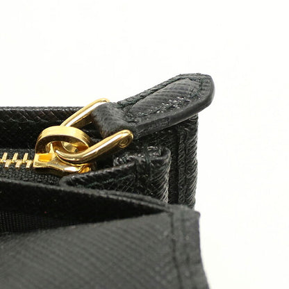 中古 プラダ 長財布二折 レディース ブランド PRADA  サフィアーノトライアングル レザー 1MH132 ブラック USDPR119853011