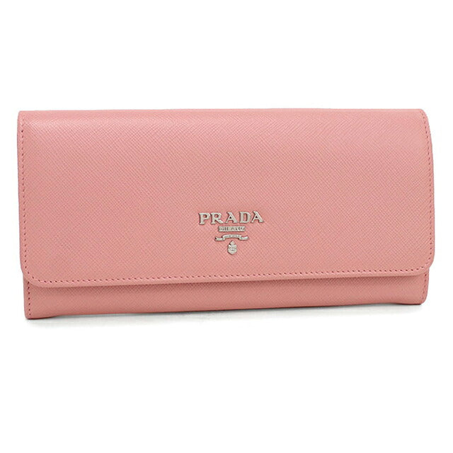 中古 プラダ 長財布二折 レディース ブランド PRADA  サフィアーノレザー レザー 1MH132 ピンク USDPR119877011