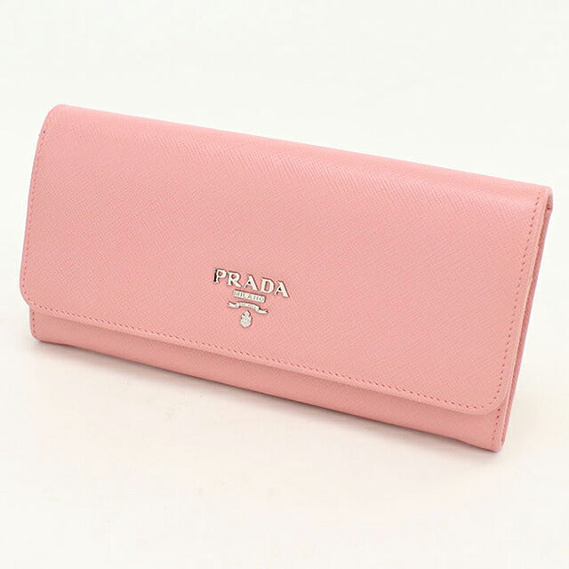 中古 プラダ 長財布二折 レディース ブランド PRADA  サフィアーノレザー レザー 1MH132 ピンク USDPR119877011