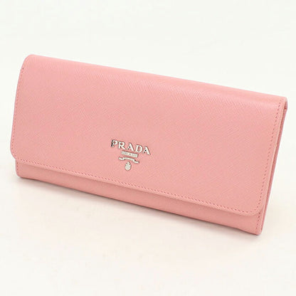 中古 プラダ 長財布二折 レディース ブランド PRADA  サフィアーノレザー レザー 1MH132 ピンク USDPR119877011