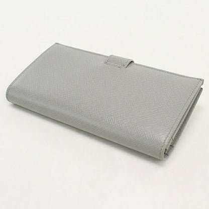 中古 プラダ 長財布二折 レディース ブランド PRADA  サフィアーノマルチカラー レザー 1MV025 グレー USDPR119878011