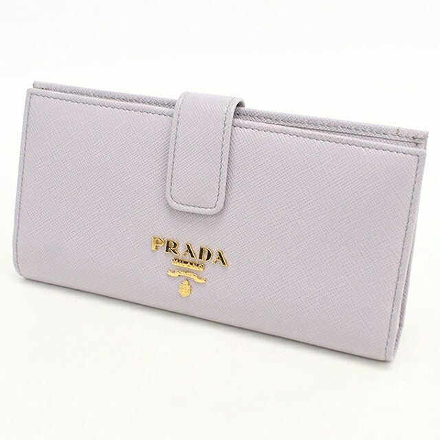 中古 プラダ 長財布二折 レディース ブランド PRADA  サフィアーノマルチカラー レザー 1MV025 パープル USDPR119881011