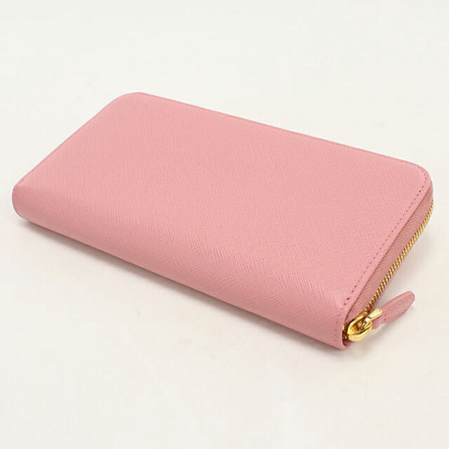 中古 プラダ 長財布ラウンドファスナー レディース ブランド PRADA サフィアーノマルチカラー  レザー 1ML506 ピンク USDPR119882011