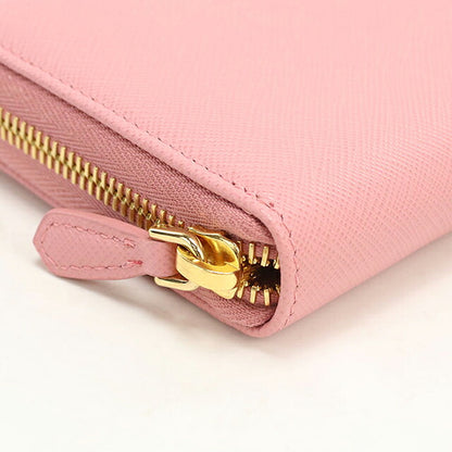 中古 プラダ 長財布ラウンドファスナー レディース ブランド PRADA サフィアーノマルチカラー  レザー 1ML506 ピンク USDPR119882011