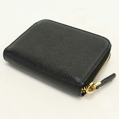 中古 プラダ 小銭入れ レディース ブランド PRADA サフィアーノトライアングル コインケース レザー 1MM268 QHH F0002 ブラック USDPR119887011
