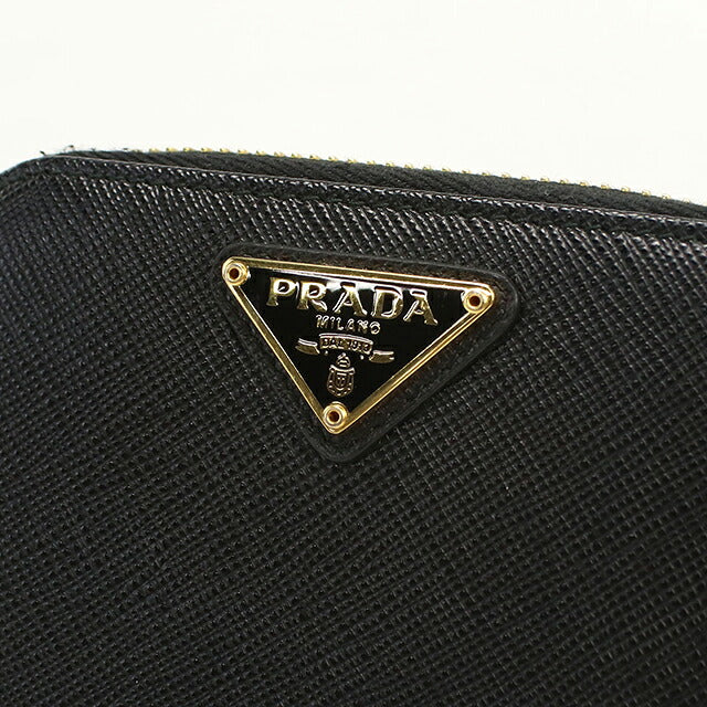 中古 プラダ 小銭入れ レディース ブランド PRADA サフィアーノトライアングル コインケース レザー 1MM268 QHH F0002 ブラック USDPR119887011
