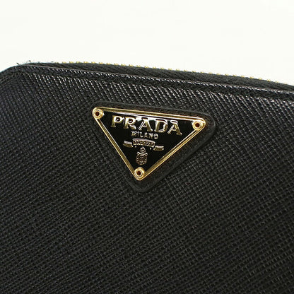 中古 プラダ 小銭入れ レディース ブランド PRADA サフィアーノトライアングル コインケース レザー 1MM268 QHH F0002 ブラック USDPR119887011