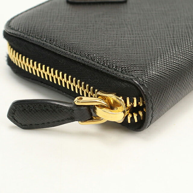 中古 プラダ 小銭入れ レディース ブランド PRADA サフィアーノトライアングル コインケース レザー 1MM268 QHH F0002 ブラック USDPR119887011