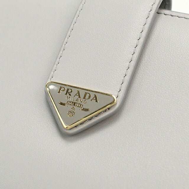 中古 プラダ 長財布二折 レディース ブランド PRADA  シティ カーフ タブ 1MV025 グレー USDPR119896011