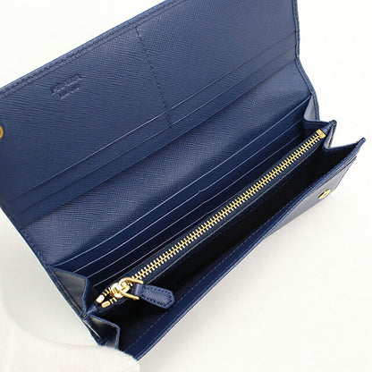 中古 プラダ 長財布二折 レディース ブランド PRADA  サフィアーノレザー レザー 1MH132 ブルー USDPR119898011