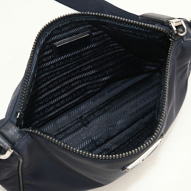 中古 プラダ 斜め掛け ショルダーバッグ メンズ ブランド PRADA Re-NYLON ショルダーバッグ 2VH113 ネイビー USDPR120102011