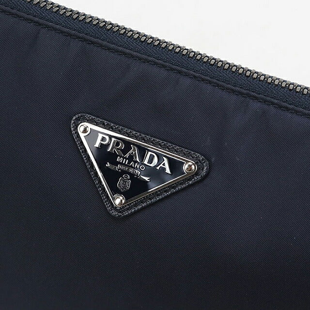 中古 プラダ 斜め掛け ショルダーバッグ メンズ ブランド PRADA Re-NYLON ショルダーバッグ 2VH113 ネイビー USDPR120102011