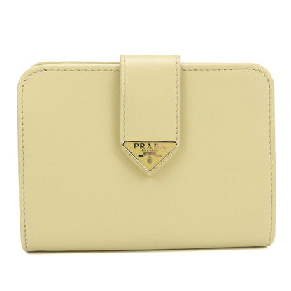 中古 プラダ 二つ折り財布 二折財布 コンパクト レディース ブランド PRADA   1ML018 イエロー USDPR120175011