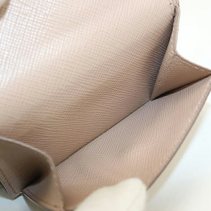 中古 プラダ 三つ折り財布 三折財布 コンパクト レディース ブランド PRADA サフィアーノレザー  1MH021 ベージュ USDPR120196011