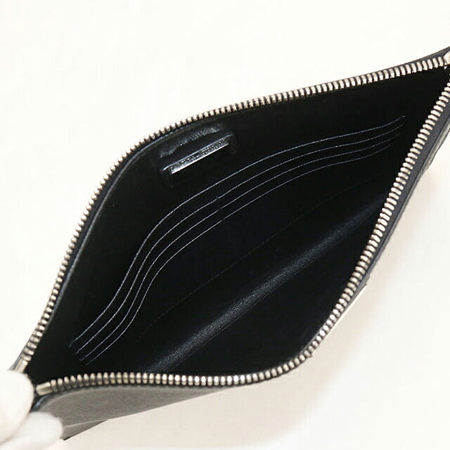 中古 プラダ クラッチバッグ メンズ ブランド PRADA サフィアーノレザー  ブラック USDPR120302011
