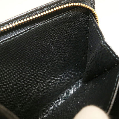 中古 プラダ 二つ折り財布 二折財布 コンパクト レディース ブランド PRADA  サフィアーノレザー 1ML018 ブラック USDPR120329011