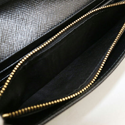 中古 プラダ 長財布二折 レディース ブランド PRADA  サフィアーノレザー財布 1MH132 ブラック USDPR120446011
