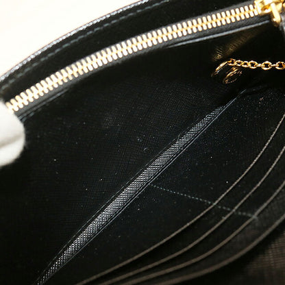 中古 プラダ 長財布二折 レディース ブランド PRADA  サフィアーノレザー財布 1MH132 ブラック USDPR120446011