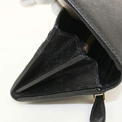 中古 プラダ 長財布二折 レディース ブランド PRADA  サフィアーノレザー財布 1MH132 ブラック USDPR120446011