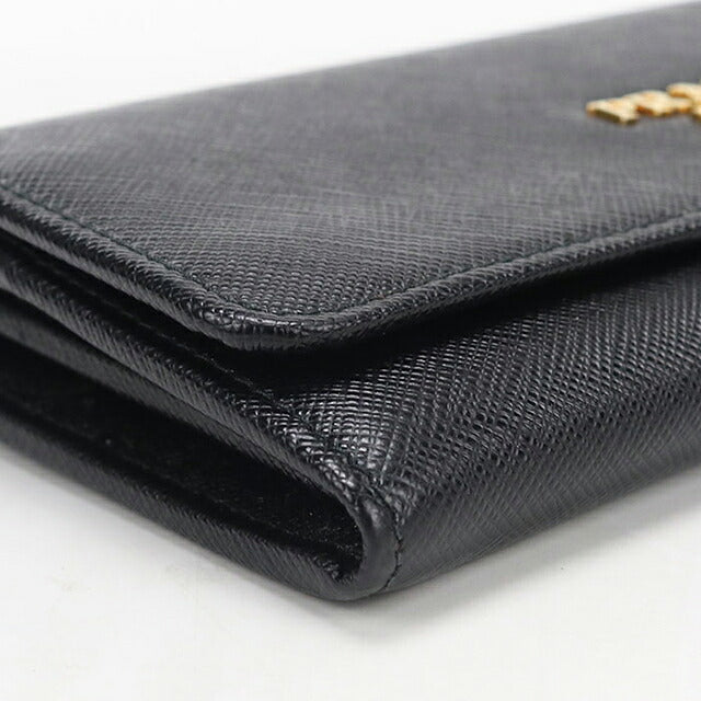 中古 プラダ 長財布二折 レディース ブランド PRADA  サフィアーノレザー財布 1MH132 ブラック USDPR120446011