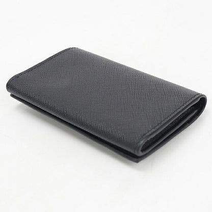 中古 プラダ 名刺入れ レディース ブランド PRADA サフィアーノトライアングル カードケース 1MC110 ブラック USDPR120447011
