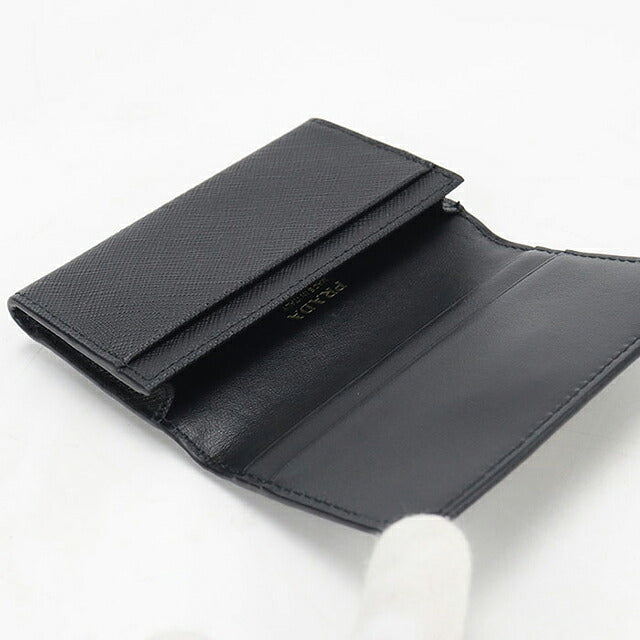 中古 プラダ 名刺入れ レディース ブランド PRADA サフィアーノトライアングル カードケース 1MC110 ブラック USDPR120447011
