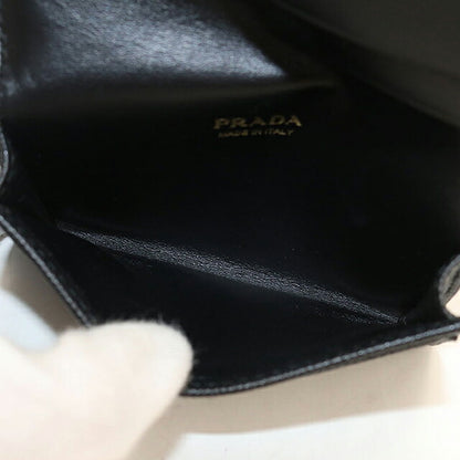 中古 プラダ 名刺入れ レディース ブランド PRADA サフィアーノトライアングル カードケース 1MC110 ブラック USDPR120447011