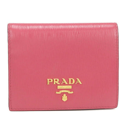 中古 プラダ 二つ折り財布 二折財布 コンパクト レディース ブランド PRADA   1MV204 ピンク USDPR120452011