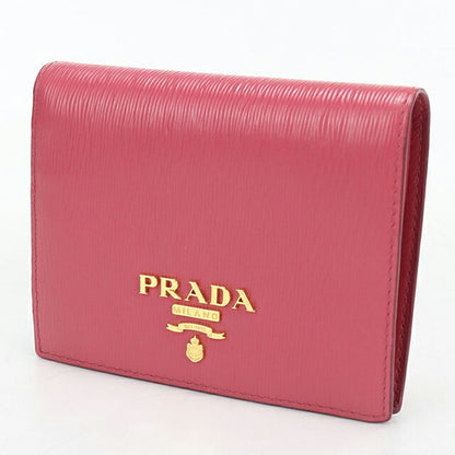 中古 プラダ 二つ折り財布 二折財布 コンパクト レディース ブランド PRADA   1MV204 ピンク USDPR120452011