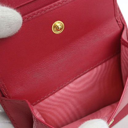 中古 プラダ 二つ折り財布 二折財布 コンパクト レディース ブランド PRADA   1MV204 ピンク USDPR120452011