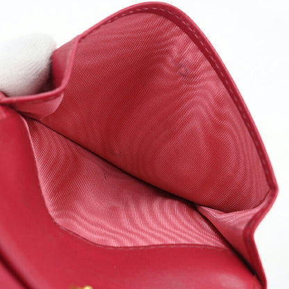 中古 プラダ 二つ折り財布 二折財布 コンパクト レディース ブランド PRADA   1MV204 ピンク USDPR120452011