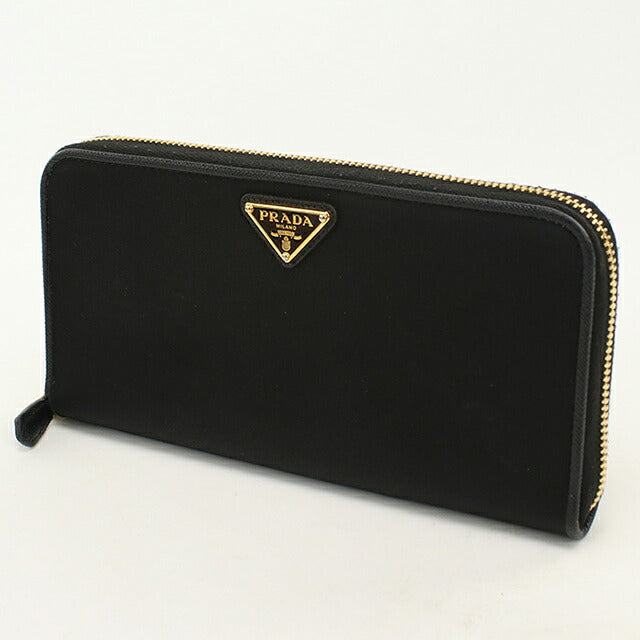 極美品 ✨ PRADA プラダ 長財布 トライアングルロゴ ブラック 黒色 中古 プラダ 長財布ラウンドファスナー レディース ブランド PRADA