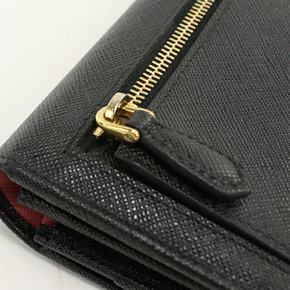 Used Prada long wallet bi-fold ladies brand PRADA Saffiano multicolor 1MH132 black USDPR120516011