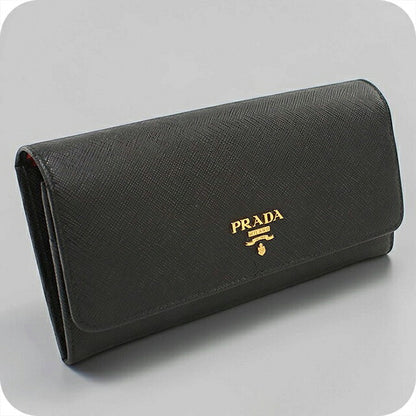 Used Prada long wallet bi-fold ladies brand PRADA Saffiano multicolor 1MH132 black USDPR120516011