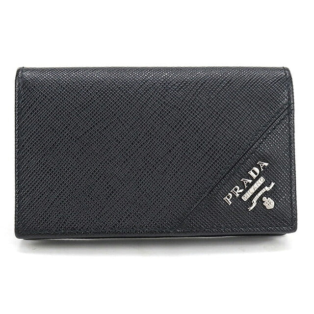 二手 Prada 名片夹 男士品牌 PRADA Saffiano 皮革卡包 皮革 2MC122 黑色 USDPR120786011