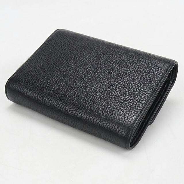二手普拉达三折钱包 三折钱包紧凑型女士品牌 PRADA 皮革 1MH025 黑色 USDPR121146011