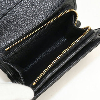 二手普拉达三折钱包 三折钱包紧凑型女士品牌 PRADA 皮革 1MH025 黑色 USDPR121146011