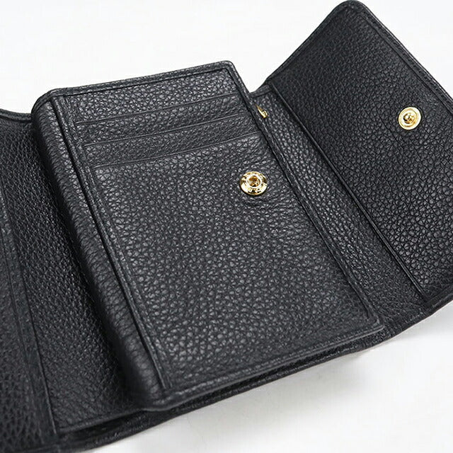二手普拉达三折钱包 三折钱包紧凑型女士品牌 PRADA 皮革 1MH025 黑色 USDPR121146011