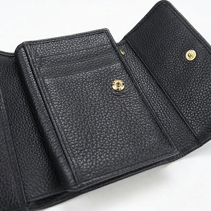 二手普拉达三折钱包 三折钱包紧凑型女士品牌 PRADA 皮革 1MH025 黑色 USDPR121146011