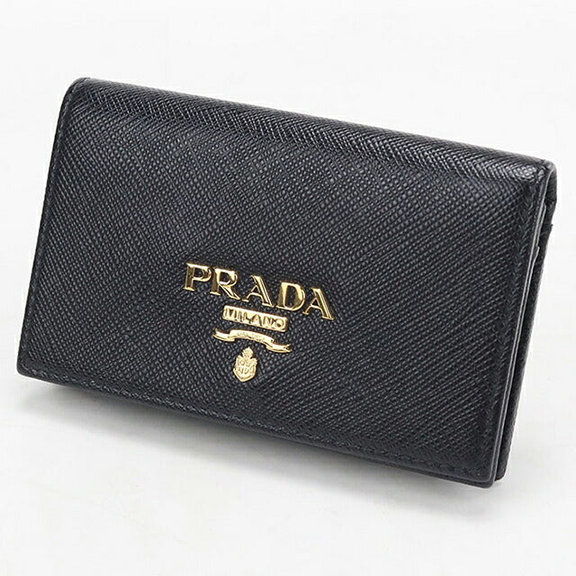 二手 Prada 名片夹女装品牌 PRADA Saffiano 皮革卡套皮革 1MC122 黑色 USDPR121148011