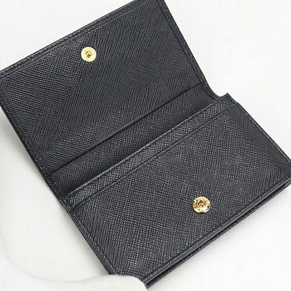 二手 Prada 名片夹女装品牌 PRADA Saffiano 皮革卡套皮革 1MC122 黑色 USDPR121148011